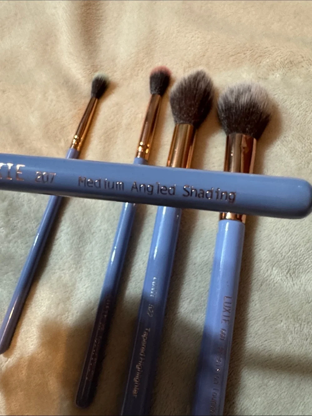 Luxie Light Blue 5-Piece Face & Eye Brush Set